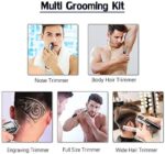 Hatteker Bartschneider Bart Trimmer Haarschneidemaschine Herren Haartrimmer Haarschneider Nasentrimmer Bodygroomer Wasserdichter 5 In 1 – Bild 4