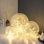 Lights4fun 3er Set LED Glaskugeln warmweiss batteriebetrieben Wohnzimmer Deko Glasball LED Kugel