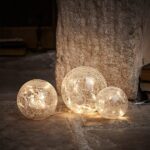 Lights4fun 3er Set LED Glaskugeln warmweiss batteriebetrieben Wohnzimmer Deko Glasball LED Kugel – Bild 2
