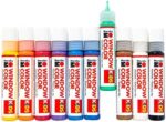 Marabu, Kids Window Color Set & Window Color Christmas Set mit 10 x 25 ml Farbe und Malvorlage A4 mit 18 Motiven, Fenstermalfarbe auf Wasserbasis, geeignet für Glas, Spiegel, Fliesen und Folie – Bild 2