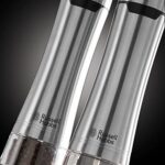 Russell Hobbs Salz und Pfeffer Mühle elektrisch, 2er Set, Edelstahl (Keramikmahlwerk für getrocknete Gewürze & Kräuter, Mahlgrad einstellbar fein bis grob, LED Beleuchtung) Gewürzmühlen 23460-56 – Bild 7