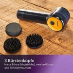 Philips GCA1000/60 Sneaker Cleaner - Für eine komfortable, vielseitige Sneaker-Reinigung und gründliche Ergebnisse, inkl. 4x AA Batterien, 3 Bürstenaufsätze, blau/gelb – Bild 3