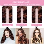 Lockenwickler Locken Ohne Hitze, Rutschfest Heatless Curls Band mit Haarnadel, New Seidenhaar Lockenwickler, DIY Haare Locken Ohne Hitze Frisurenset,für langes mittleres Haar(Beige) – Bild 5