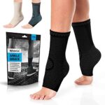POWERLIX Sprunggelenkbandage 2 Stück, Professionelle Knöchelbandage für Damen/ Männer Kompressionssocken Fussbandage für Plantarfasziitis, Arthritis, ACL, Gelenkschmerzen,Fersensporn