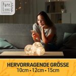 LED Kugel 3er Set Glaskugel warmweiss mit Batterie, Timer, Kratzschutz, Wunderschöne LED Deko Kugeln innen, Leuchtdeko Glaskugeln, Fensterbank Deko Wohnung modern, Fensterbank Lampe, Flur Dekoration – Bild 4