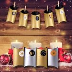 CENXINY Adventskalender zum Befüllen 24 Stück,Weihnachtskalender Geschenkpäckchen DIY Addentskalender zum Selbstbefüllen Adventskalender Selber Befüllen 24 STK Schachteln Golden und Silber – Bild 2