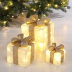 Bambelaa! 3er Led Deko Geschenke Leucht Boxen Timer Weihnachts Dekoration Weihnachtsdeko Beleuchtet Deko Weihnachten – Bild 2