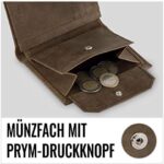 KORUTA Herren Leder Geldbörse mit RFID Schutz, 13 Fächer, Münzfach, Echtleder – Bild 4