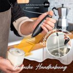 PowerLix Elektrischer Milchaufschäumer – 19.000 rpm, mit Ständer, batteriebetrieben für Kaffee & mehr – Bild 4