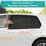 WIN.MAX Sonnenschutz Auto,Sonnenschutz Auto Baby mit Zertifiziertem UV Schutz,Universal Sonnenblende Auto Netz,für Seitenfenster Meshmaterial Schützt Mitfahrer, Kinder & Haustiere, 2 Stück (XL) – Bild 2