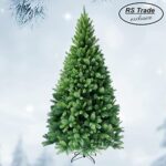 RS Trade künstlicher Weihnachtsbaum und Schnellaufbau Klapp-Schirmsystem, schwer entflammbar, unechter Tannenbaum inkl. Metall Christbaum Ständer – Bild 3