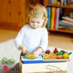 Yoptote Kinderküche Holz Spielzeug | Küchenzubehör mit Obst & Gemüse | Montessori Küchenspielzeug ab 2 Jahren – Bild 7