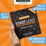 DENKRIESEN, Stadt Land VOLLPFOSTEN, Das Kartenspiel, Classic Edition, Wichtelgeschenk, Stadt Land Fluss Familienspiel, Geburtstagsgeschenk, Reisespiel – Bild 2