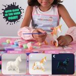 Einhorn Geschenk für Mädchen Malset - BONNYCO | Bastelset Kinder mit Dunkeln leuchtender Farbe | Mädchen Spielzeug, Mädchen Geschenke Geburtstag, Weihnachten – Bild 4