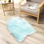 Teppich Wölkchen Lammfell Schaffell Imitat Fellteppich | Wohnzimmer Schlafzimmer Deko | Kunstfell als waschbarer Bettvorleger, Dekofell für Stuhl, Sofa, Bett – Bild 8