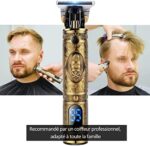 Haarschneidemaschine Profi Bartschneider Herren,Männer Haarschneider Elektrisch Barttrimmer,Wiederaufladbar,LED-Anzeige,Präzisions haartrimmer,T-Outliner Schnurloser Langhaarschneider für Friseure – Bild 6
