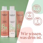 Jean & Len Conditioner Pflege Jojoba & Apfel, pflegt lange und brüchige Haarspitzen, entwirrt Knoten und sorgt für bessere Kämmbarkeit, Spülung mit Apfel Duft, ohne Parabene & Silikone, vegan, 300 ml – Bild 7