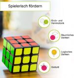 CUBIDI® Original Zauberwürfel 3x3 Klassisch - Typ Los Angeles | Speed-Cube 3x3x3 mit optimierten Dreheigenschaften | Magic Cube für Anfänger und Fortgeschrittene – Bild 4