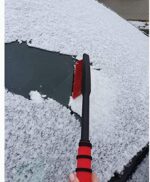 NIGRIN 6190 Eiskratzer Auto mit Schneebesen, ergonomischer rutschfester Softgriff, aus hochstabilem ABS, Schwarz Rot – Bild 4