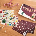 LIVAIA Adventskalender 2024 DIY: 24 Papiertüten, Holzklammern & Aufkleber zum Befüllen – Bild 2