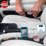 Drop Stop - Patentierter Original-Autositz-Lückenfüller (wie in der Sendung „Shark Tank“), Set mit 2 Stück und rutschfreiem Polster und Licht