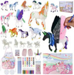 Einhorn Geschenk für Mädchen Malset - BONNYCO | Bastelset Kinder mit Dunkeln leuchtender Farbe | Mädchen Spielzeug, Mädchen Geschenke Geburtstag, Weihnachten