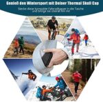HIKENTURE Wintermütze, Winddichte Fahrrad Mütze Winter, Warm Bike Cap, Helm-Unterziehmütze Herren & Damen für Fahrradhelm Skihelm Kletterhelm, Sport Mütze für Radfahren Skifahren Laufen Outdoor – Bild 4
