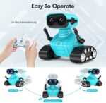 ALLCELE Roboter Kinder Spielzeug, Wiederaufladbares Ferngesteuertes Roboter Spielzeug mit LED-Augen Musik und Interessanten Geräuschen für ab 3 4 5 6 7 8 Jahre Jungen und Mädchen Geschenk – Bild 2