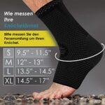 POWERLIX Sprunggelenkbandage 2 Stück, Professionelle Knöchelbandage für Damen/ Männer Kompressionssocken Fussbandage für Plantarfasziitis, Arthritis, ACL, Gelenkschmerzen,Fersensporn – Bild 4