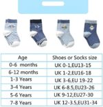 Cotton Coming Baumwolle Baby Jungen Socken,9 Paar Süss. Kleinkind Jungen BabySocken mit Griffen – Bild 3