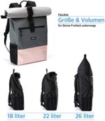 Ela Mo’s Rucksack Damen, Schön und Durchdacht, für Uni Reisen Freizeit Job, mit Laptopfach & Anti Diebstahl Tasche – Bild 6