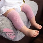 Baby Knieschoner zum Krabbeln - 7er Set Bunt - Anti-Rutsch-Noppen für sicheren Halt - Krabbelhilfe Mädchen Junge - Krabbelschoner Stulpen - Knieschützer Gummipunkte – Bild 5