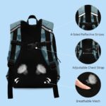 Isaoa Rucksack mit Zügeln für Jungen, niedlicher Dinosaurier Brülltier Rucksack, Kinderrucksack, Tagespflegetasche, Vorschule, Kinderzimmer, Reisetasche mit Brustclip – Bild 6