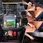 Tsumbay Auto Rückenlehnenschutz, Autositz Organizer, Rücksitz Organizer mit Tablet/Telefon Aufbewahrung, Wasserdicht Multifunktionale Auto Aufbewahrungstasche mit vielen Sack – Bild 6