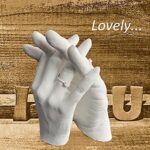 Paar-Handabdruck-Set mit Holzsockel - Perfektes Jahrestagsgeschenk – Bild 7