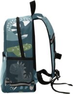 Isaoa Rucksack mit Zügeln für Jungen, niedlicher Dinosaurier Brülltier Rucksack, Kinderrucksack, Tagespflegetasche, Vorschule, Kinderzimmer, Reisetasche mit Brustclip – Bild 2