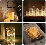 BXROIU 6 x 20er Micro LED Lichterkette mit CR2032 Batterie betrieb Auf 2 Meter Silberdraht für Party, Garten, Weihnachten, Halloween, Hochzeit, Beleuchtung Deko – Bild 4