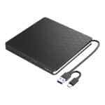 External DVD Drive, Amicool USB 3.0 Type C CD DVD +/-RW Optical Drive USB C Burner Slim CD/DVD ROM Rewriter Writer Reader Portable for PC Laptop Desktop MacBook Mac Windows 7/8.1/10 Linux OS Apple
