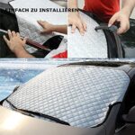 BEEWAY Frontscheibenabdeckung, Ultra-Dick Auto Windschutzscheiben Abdeckung Sonnenblende Wintergegen Schnee EIS Frost Sonne UV Staub Wasserbeständig – Bild 7
