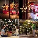 Qedertek LED Weihnachtsbeleuchtung, 10 LED Lichtervorhang Warmweiss Batteriebetriebene mit Saugnäpfe, Timer, Fenster Lichterkette Innen für Weihnachten Deko, Party, Hochzeit – Bild 7