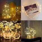 BXROIU 6 x 20er Micro LED Lichterkette mit CR2032 Batterie betrieb Auf 2 Meter Silberdraht für Party, Garten, Weihnachten, Halloween, Hochzeit, Beleuchtung Deko – Bild 5