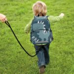 Isaoa Rucksack mit Zügeln für Jungen, niedlicher Dinosaurier Brülltier Rucksack, Kinderrucksack, Tagespflegetasche, Vorschule, Kinderzimmer, Reisetasche mit Brustclip – Bild 5