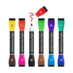 Maxtek 2 Farben in 1 Whiteboard Marker, 6 Whiteboard Stifte mit Schwamm Magnetisch, Flüssig Schreiben, Erase Marker für Zuhause Schule Büro