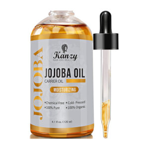 Kanzy Jojobaöl Bio Kaltgepresst 100% Rein Gold 120ml für Haut Haare Nägel Gesichtsöl Körperöl Vegan Hexanfreies Bio Jojoba öl Anti-Aging Anti-Falten Natürlich Intensivpflege Feuchtigkeitspflege