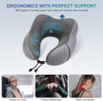Eono Reise-Nackenkissen Set – Memory Foam, inkl. Schlafmaske & Ohrstöpsel