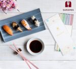 SUPJOYES 5 Paar Fiberglas-Essstäbchen, Buntes Wiederverwendbare Japanische Essstäbchen, Waschbar FüR GeschirrspüLer, 24 cm, Kirschblüte Mustern, Rutschfeste Stäbchen – Bild 7