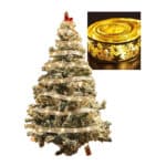 Glänzende Band Lichterkette,10m 100 LED Weihnachtsbaum Band, Ribbon Lights Christmas Tree, Weihnachts Lichterkette Sterne dekorative Lichterr Für Party, Weihnachtsbaum Deko Lichterketten UrlaubDekor [Energieklasse A+++]