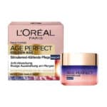 L'Oréal Paris Nachtpflege, Age Perfect Golden Age, Anti Aging Gesichtspflege, Festigung und Glanz, Für reife und fahle Haut, Mit Pfingstrosen-Extrakt, 50 ml