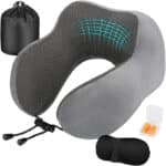 Eono Reise-Nackenkissen Set – Memory Foam, inkl. Schlafmaske & Ohrstöpsel