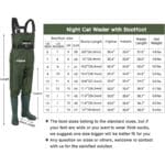 Night Cat Wathose für Damen und Herren, wasserdicht, Jagd, Wathose mit Stiefelfußgürtel, atmungsaktiv, leicht